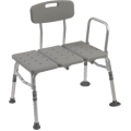Plastic Transfer Bench with Adjustable Backrest