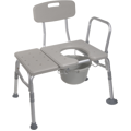 Combination Plastic Transfer Bench with Commode Opening