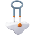 Michael Graves Clamp On Height Adjustable Tub Rail with Soft Cover Soap and Shampoo Dish