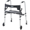 Clever Lite LS Walker Rollator with Seat and Push Down Brakes