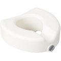 Premium Plastic Raised Toilet Seat with Lock, Elongated