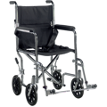 Go Cart Light Weight Steel Transport Wheelchair with Swing Away Footrest