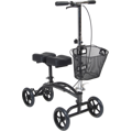Dual Pad Steerable Knee Walker Knee Scooter with Basket, Alternative to Crutches