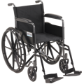 Silver Sport 1 Wheelchair with Full Arms and Swing away Removable Footrest