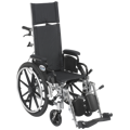 Viper Plus Light Weight Reclining Wheelchair with Elevating Leg rest and Flip Back Detachable Arms