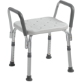 Knock Down Bath Bench with Padded Arms