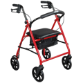 Steel Rollator Rolling Walker with 8" Wheels