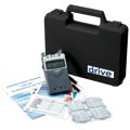 Portable Digital Dual Channel 5 Mode TENS Unit with Carrying Case and Electrodes