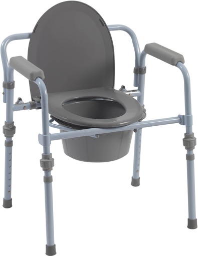 Drive Medical - Folding Bedside Commode with Bucket and Splash Guard ... Drive Medical - Folding Bedside Commode with Bucket and Splash Guard ...
