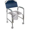 Lightweight Portable Shower Chair Commode with Casters