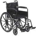 Silver Sport 1 Wheelchair with Full Arms and Swing away Removable Footrest