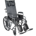 Silver Sport Reclining Wheelchair with Elevating Leg Rests